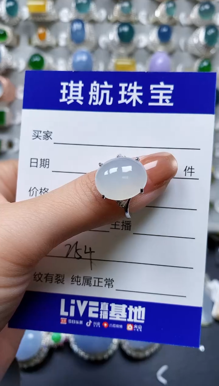 【闪购商品】翡翠戒指银S925镶嵌0254