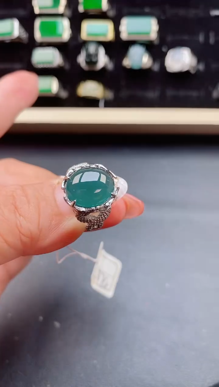 【闪购商品】翡翠戒指银S925镶嵌5080550