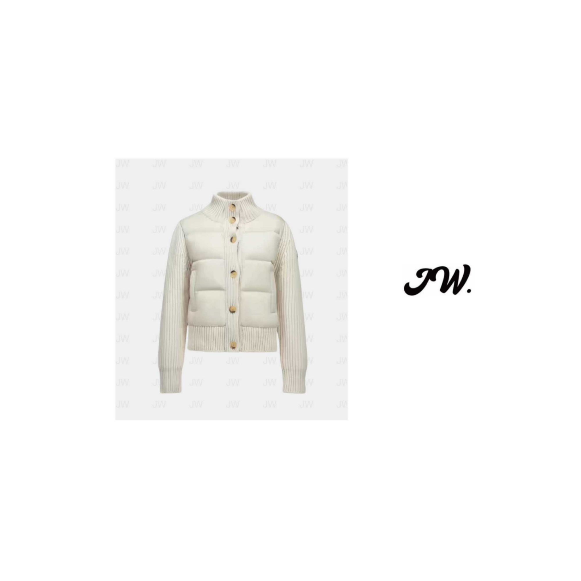 【JW.】MOOSE K*UCKLES750g绵羊毛+100g白鹅绒拼接常规羽绒服立领