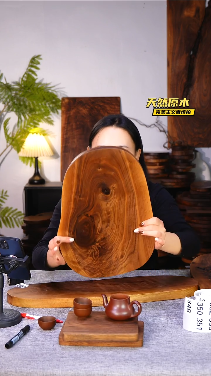 木北美黑胡桃原木.干裂疤结不属于商品质量问题完美主义者慎拍