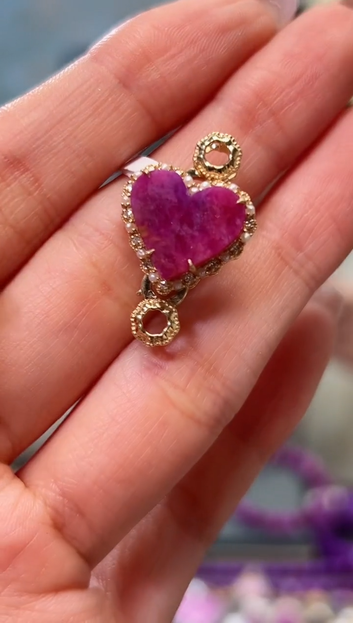 【闪购商品】苏纪石（舒俱来）吊坠(不含链)18K金镶嵌1