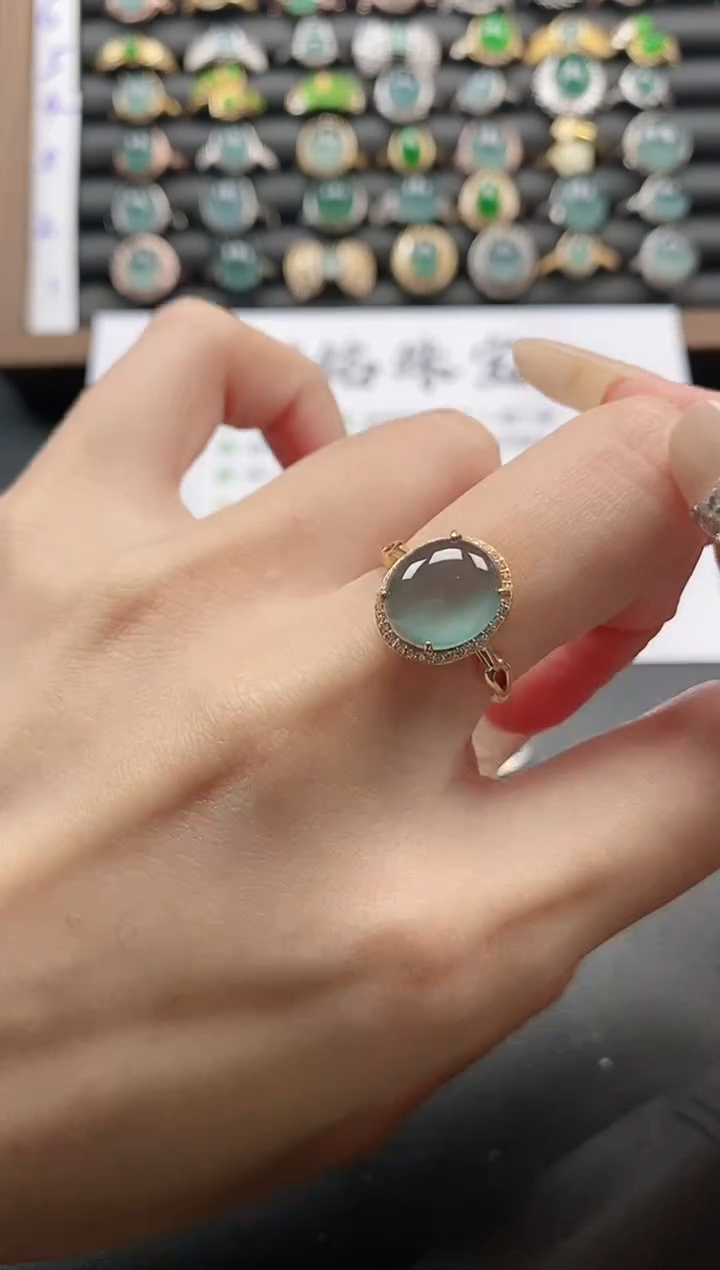 银S925镶嵌戒指翡翠51151