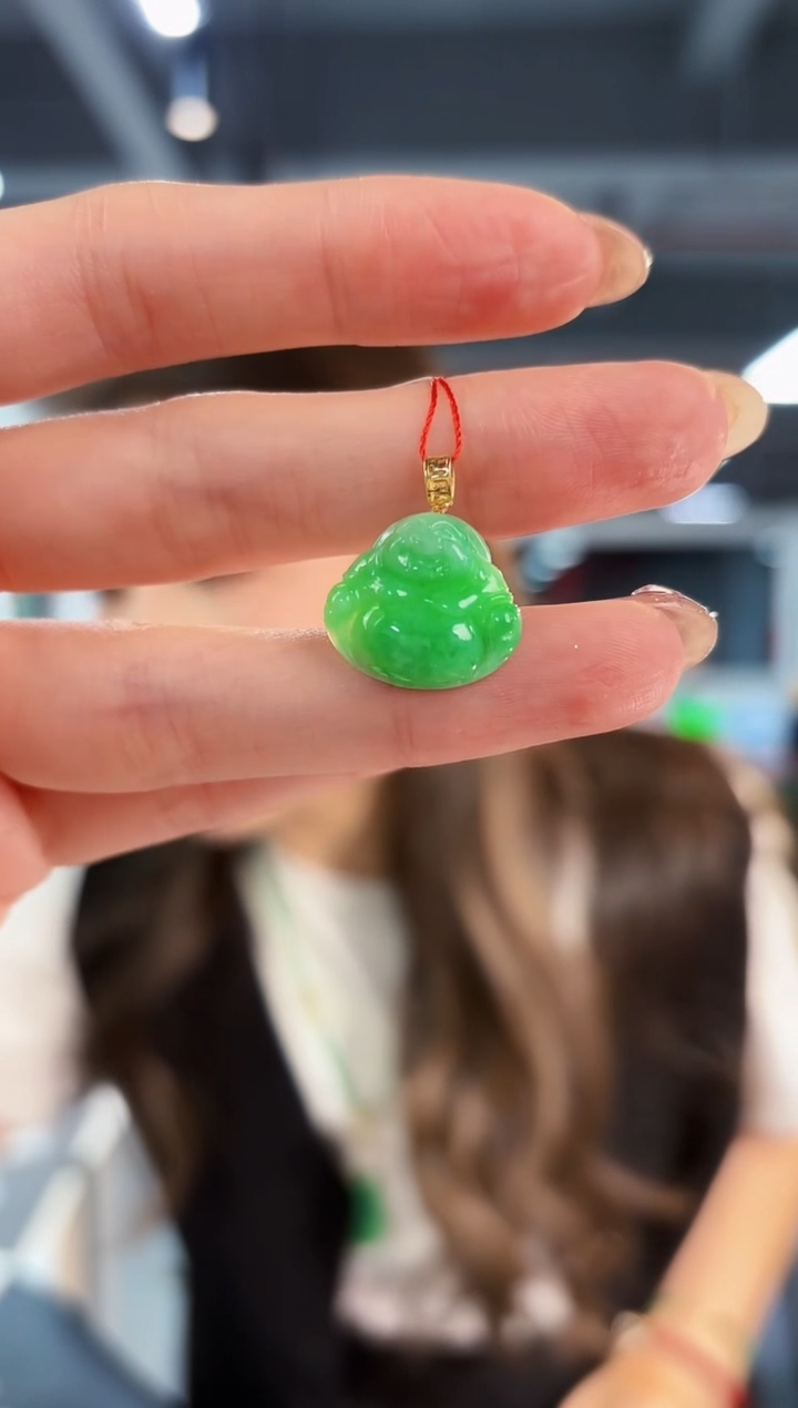 【闪购商品】翡翠颈饰18K金镶嵌缅料A货/支持复检/一件