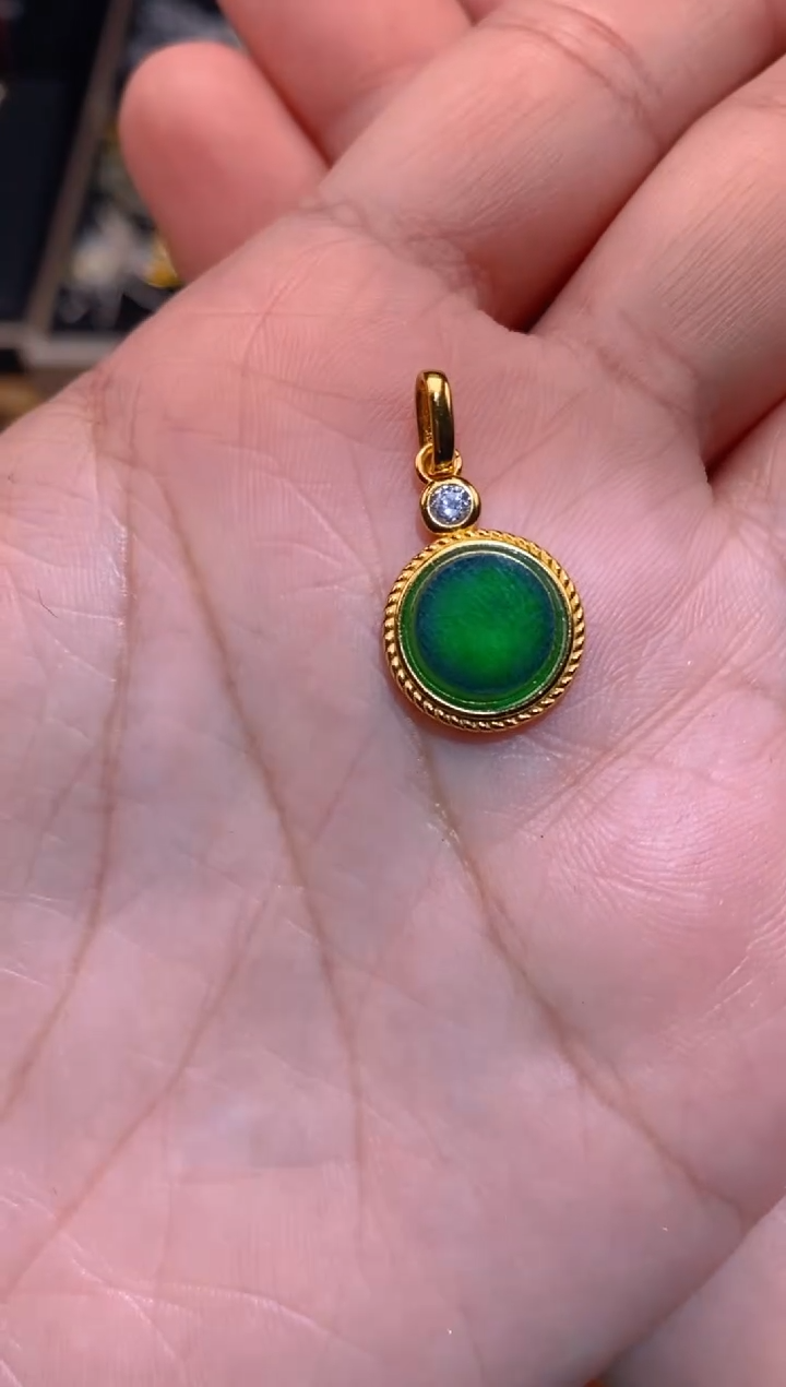 【闪购商品】翡翠吊坠(不含链)银S925镶嵌无事牌