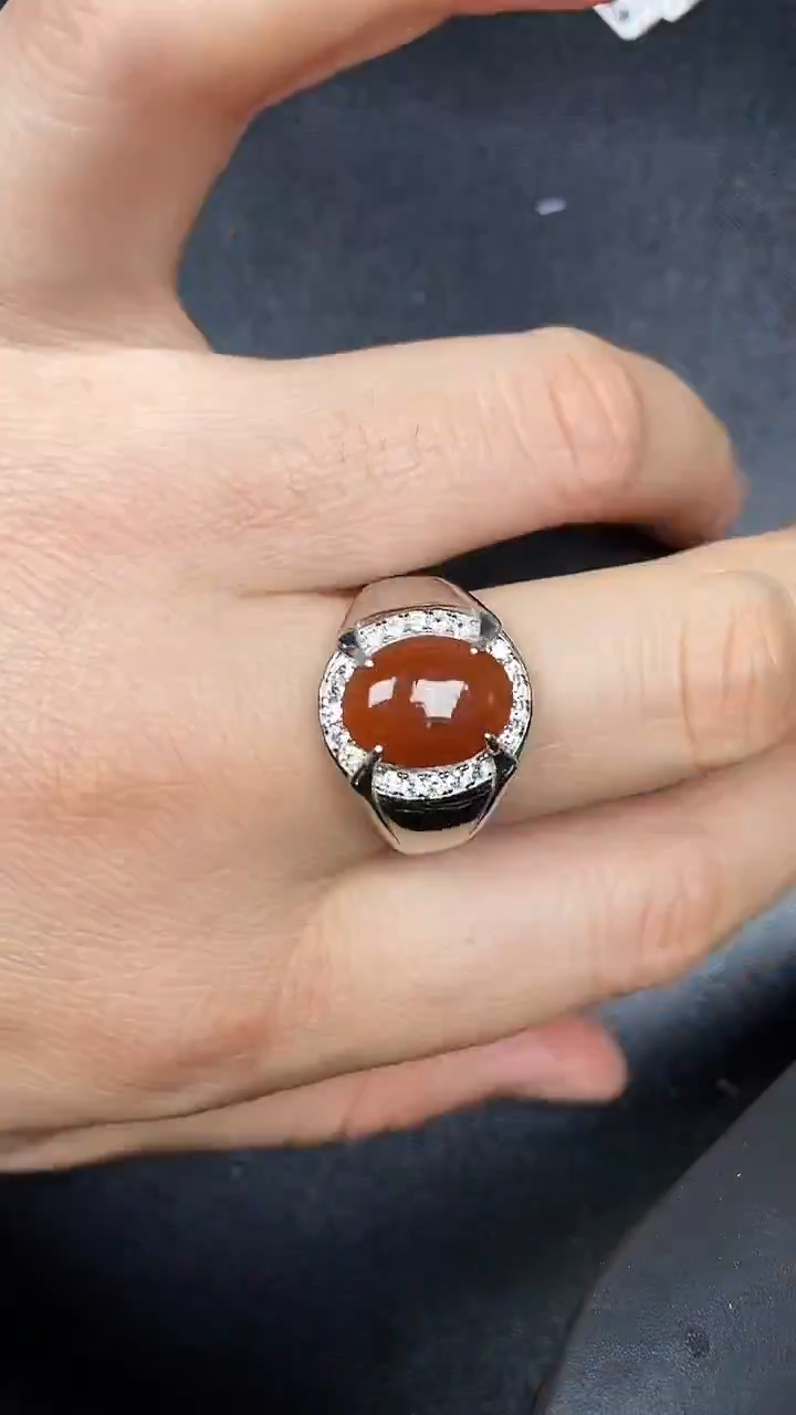 银S925镶嵌戒指翡翠2700