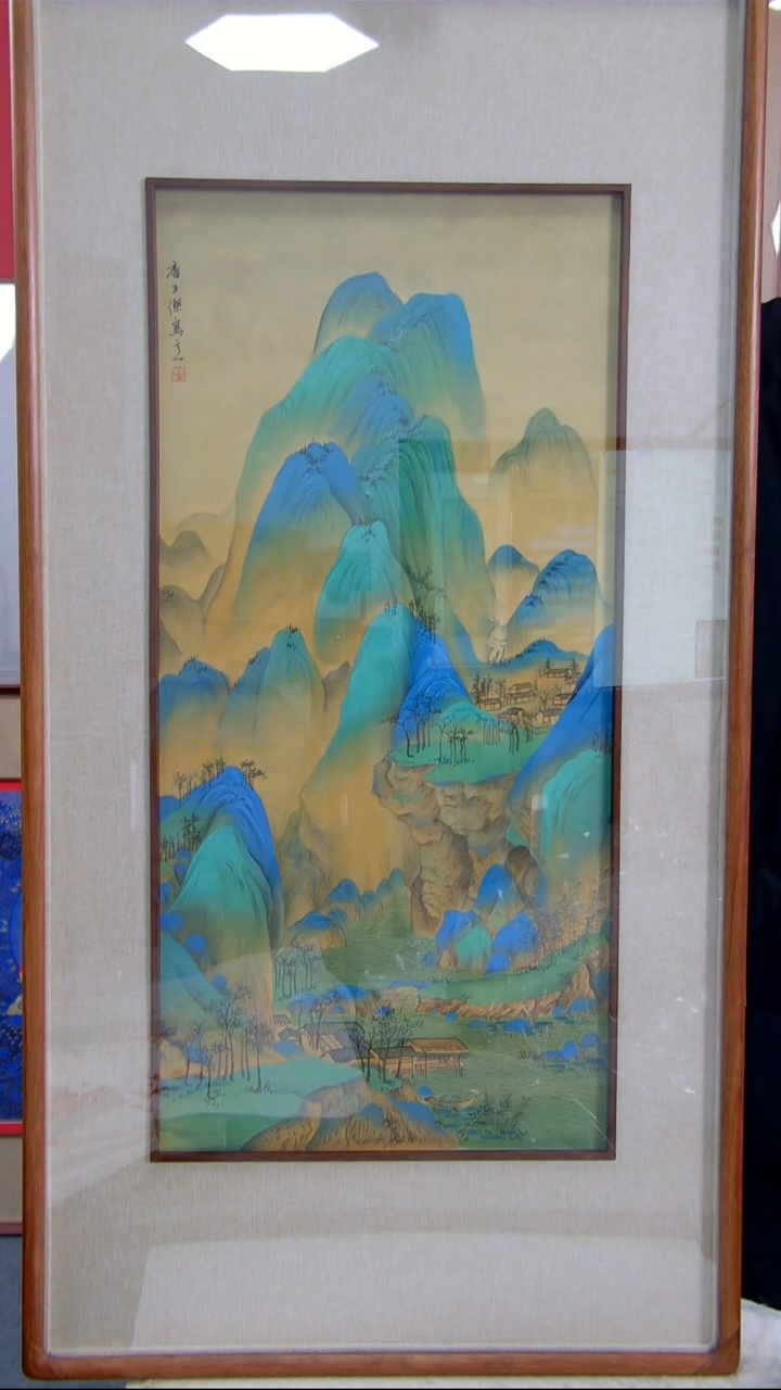 【闪购商品】国画唐子杰《千里江山图》局部装裱102*52