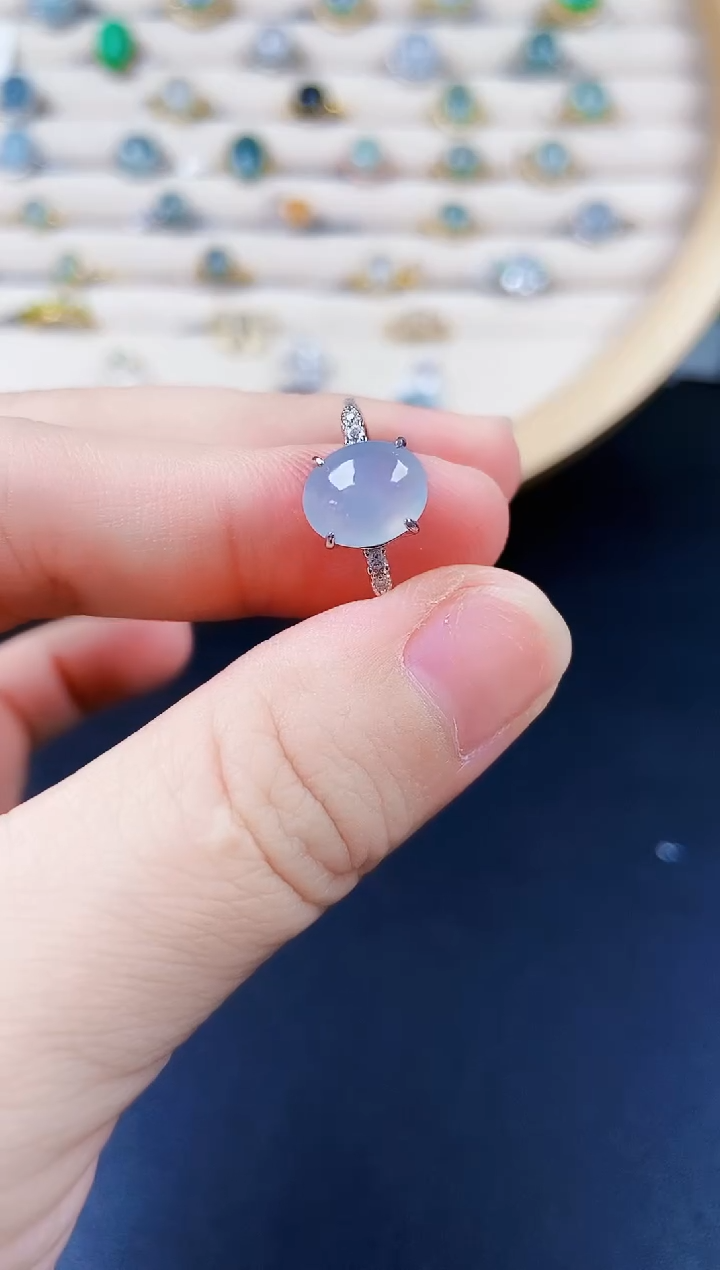 【闪购商品】翡翠戒指银S925镶嵌12312312412