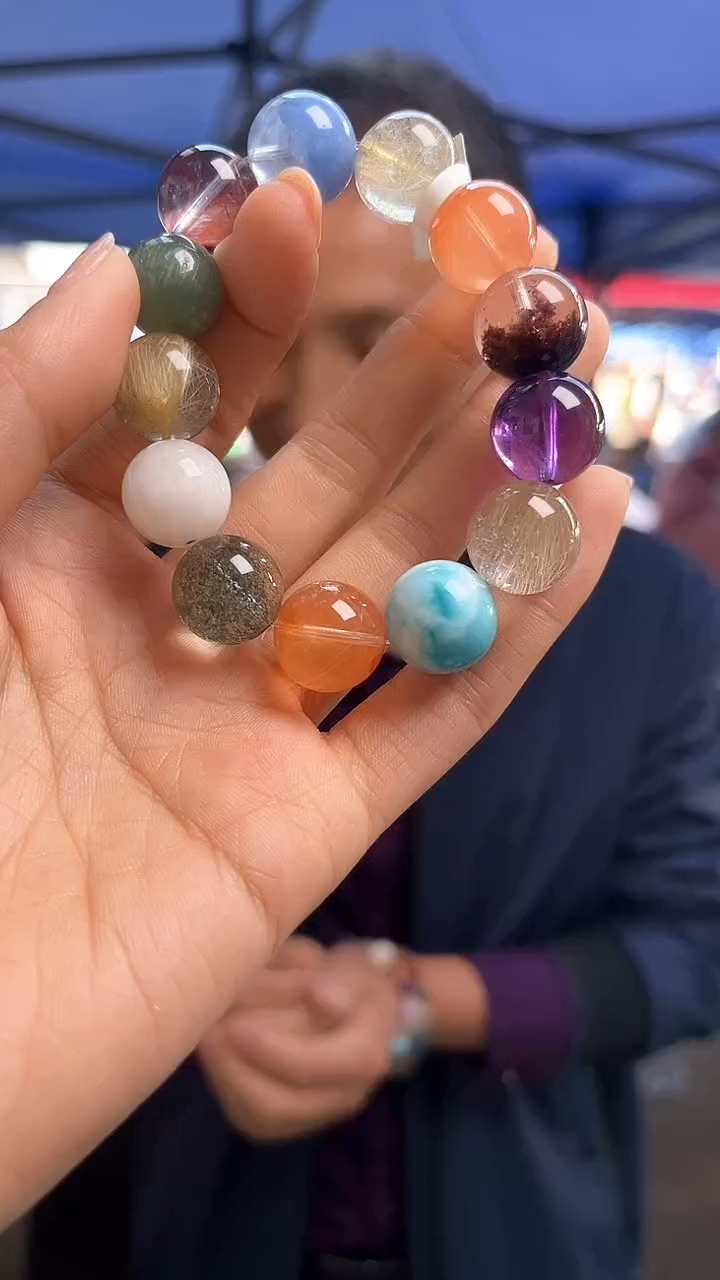 水晶手链未镶嵌天然DIY多宝手串多样性发一14mm