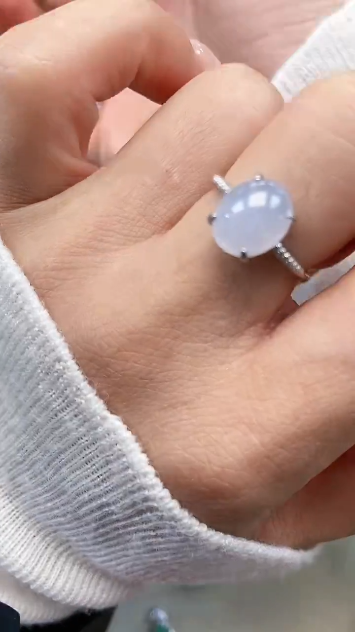 银S925镶嵌戒指翡翠6865