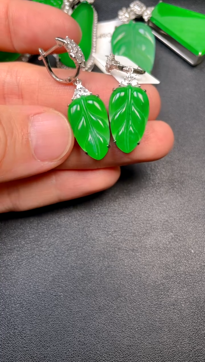 吊坠(不含链)银S925镶嵌翡翠erzhui 