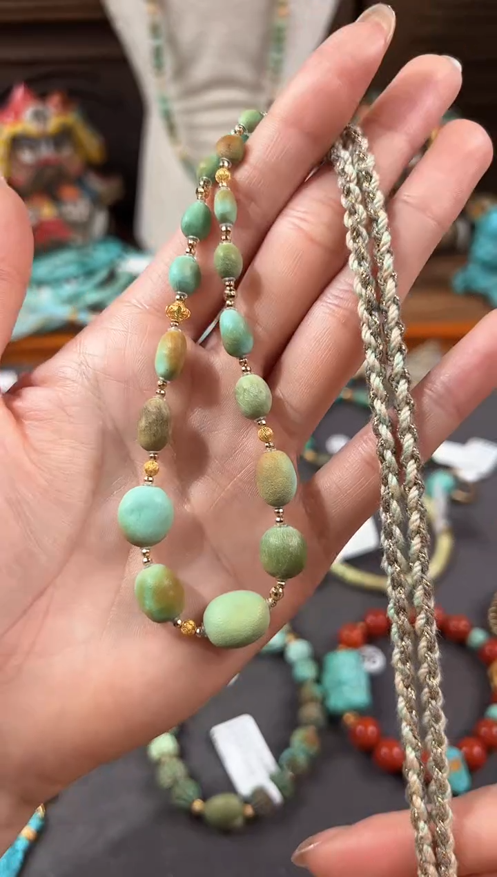 【闪购商品】绿松石颈饰18K金镶嵌绿松石项链