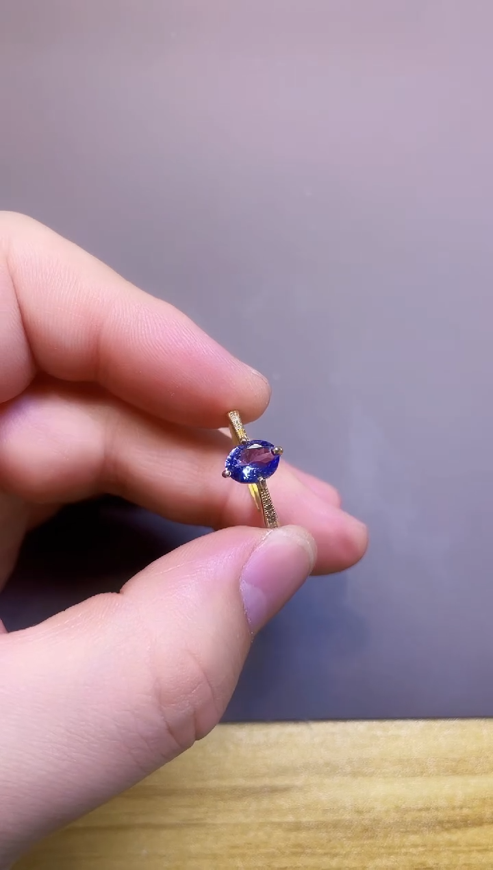 【闪购商品】坦桑石戒指银S925镶嵌一枚