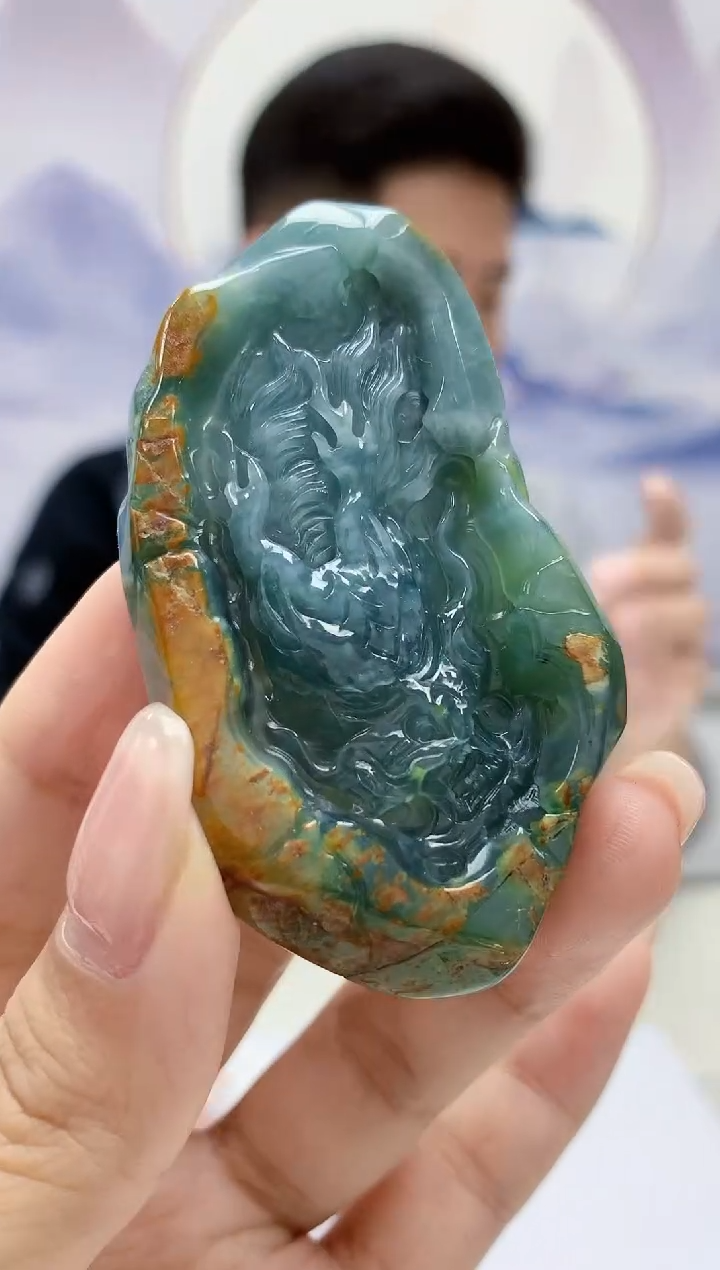 【闪购商品】定制翡翠未镶嵌4917kk-毛货挂件114