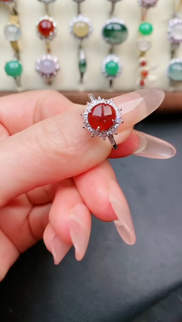 【闪购商品】翡翠戒指银S925镶嵌......