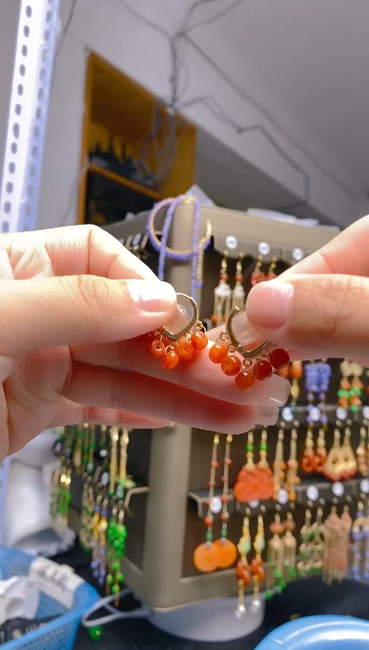 【闪购商品】翡翠耳饰合金245翡翠耳包