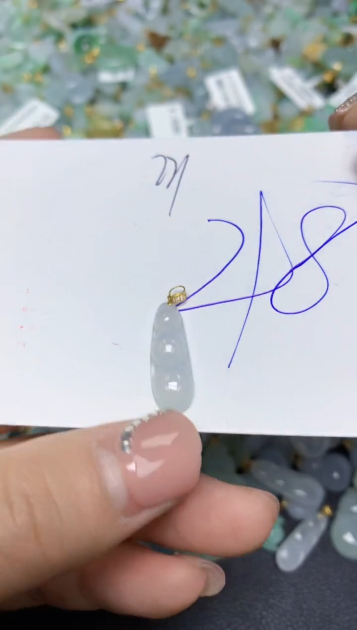 【闪购商品】翡翠挂件18K金镶嵌 天然翡翠A货