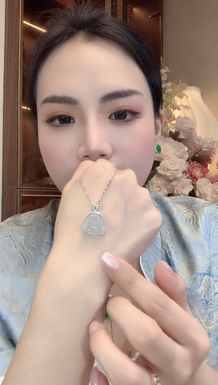 【闪购商品】翡翠18K金镶嵌吊坠(不含链)A12