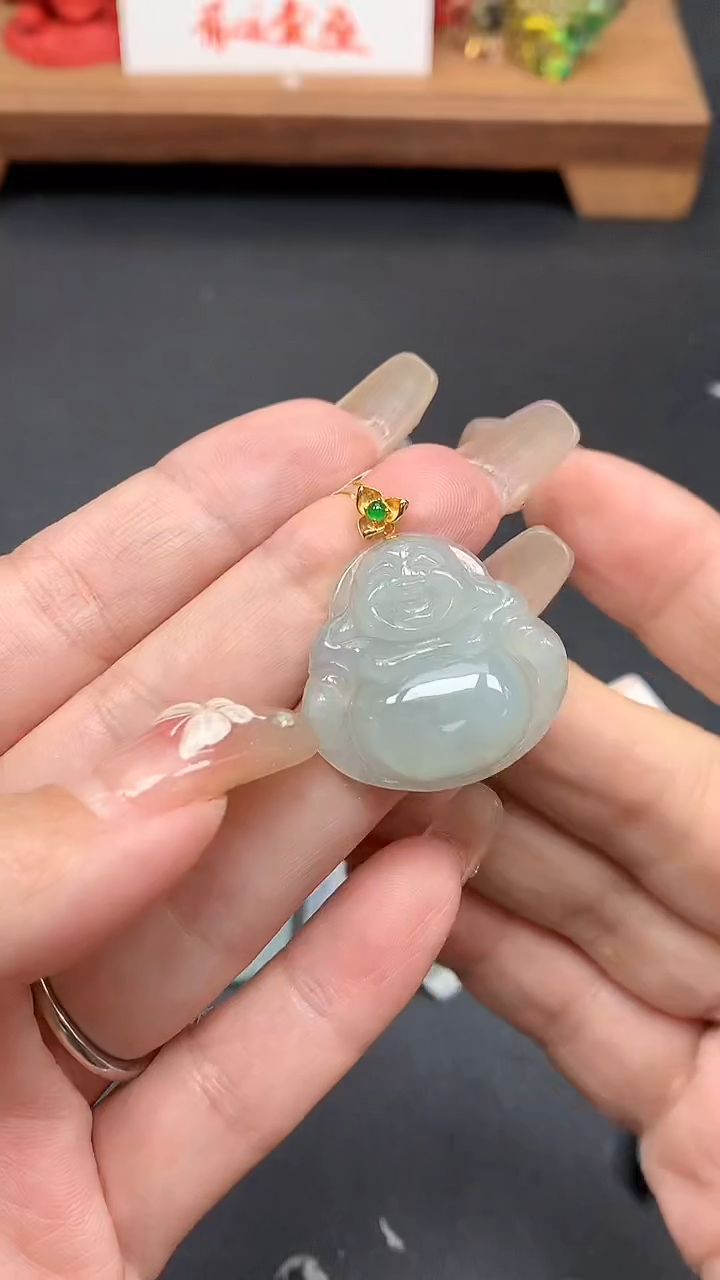 【闪购商品】翡翠吊坠(不含链)18K金镶嵌MS152747