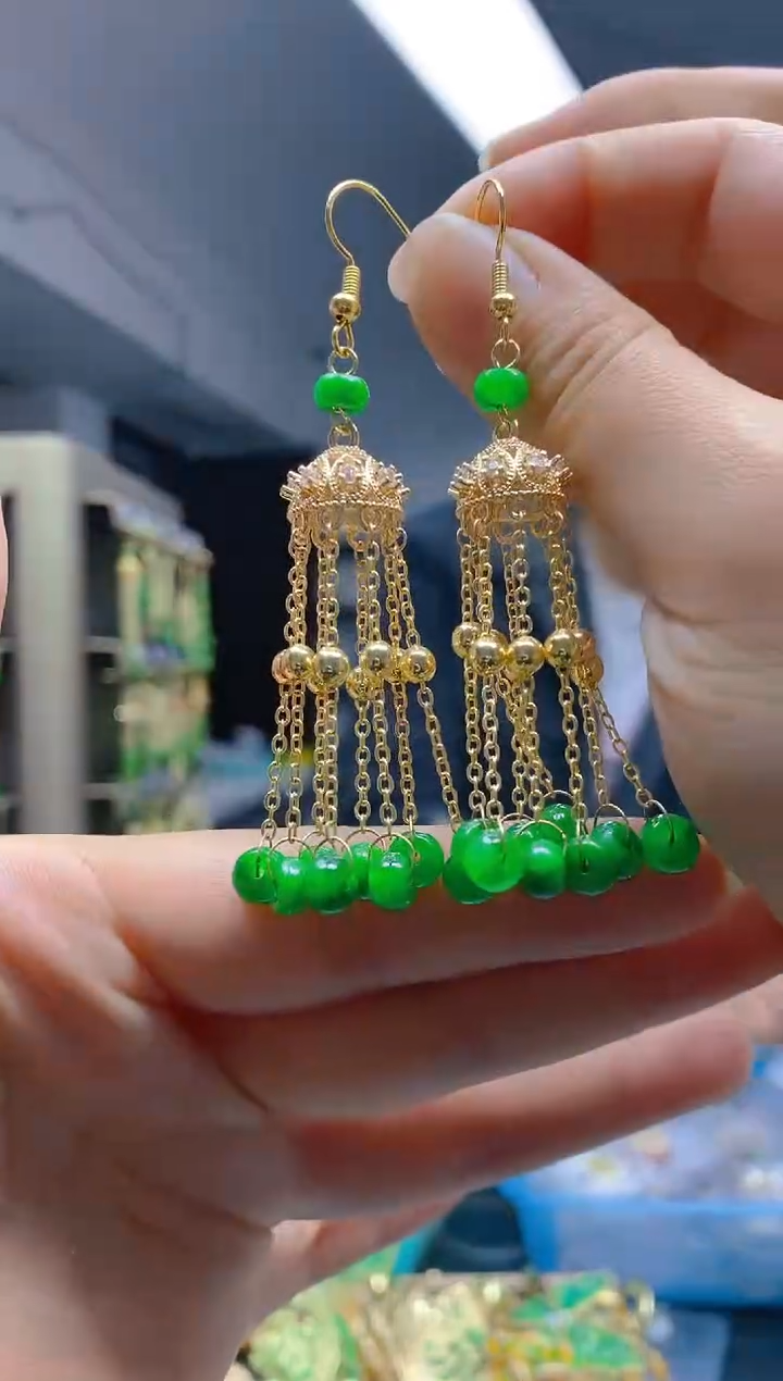 【闪购商品】翡翠耳饰合金0207翡翠发簪