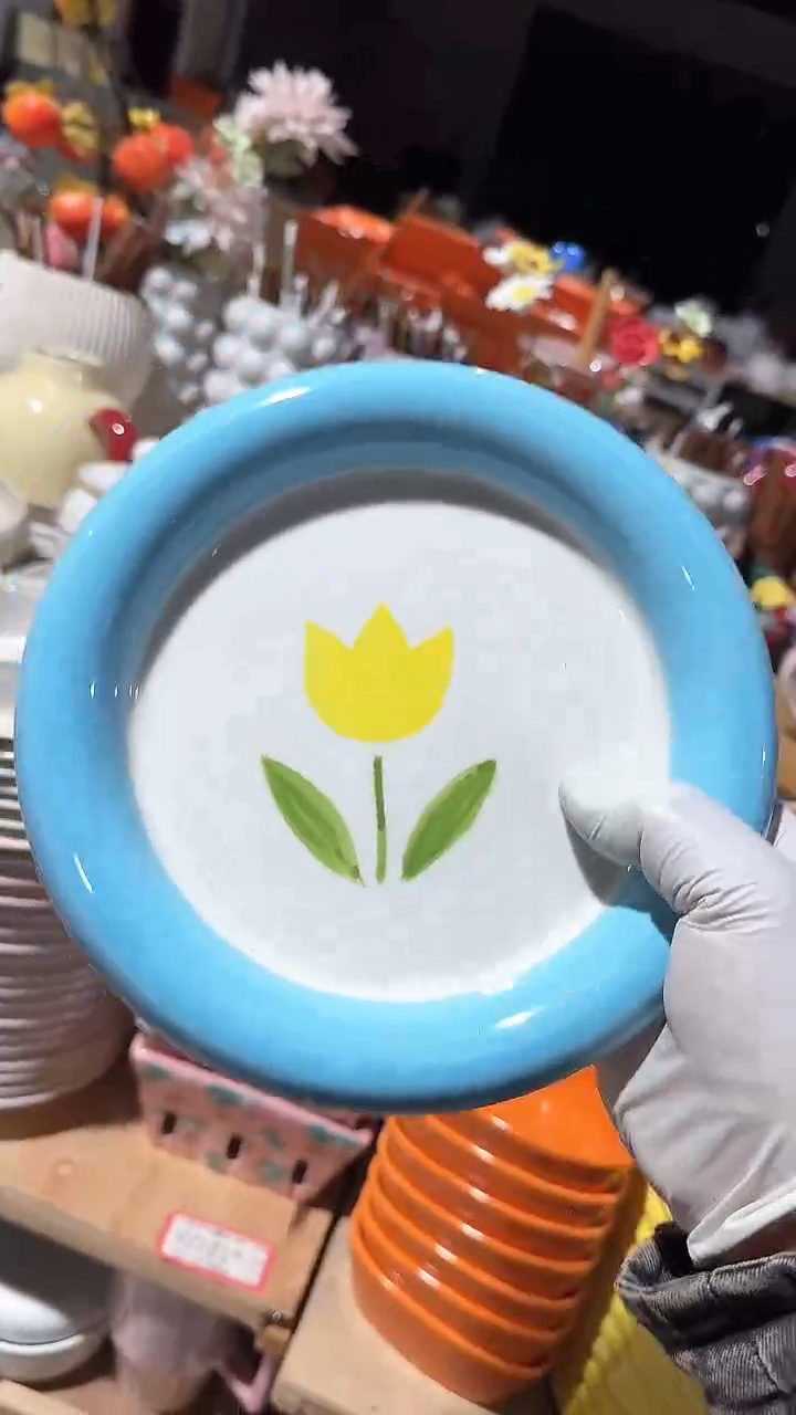 陶瓷胖胖盘微瑕 凑满20元包邮