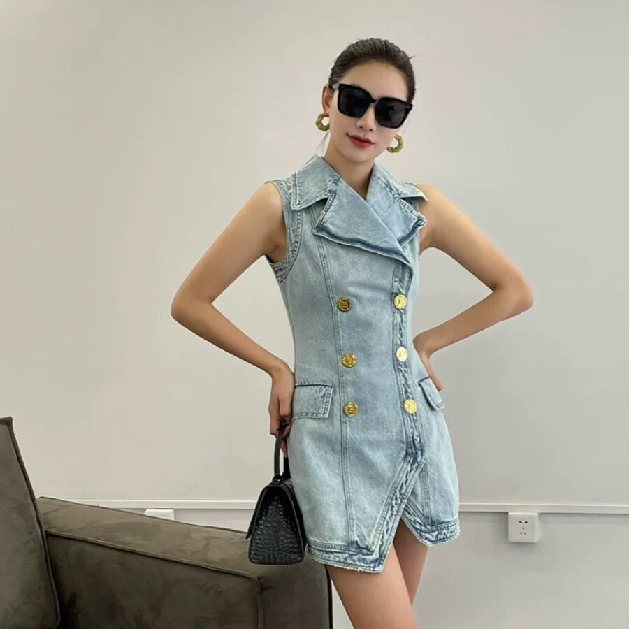 未使用 BALMAIN/巴尔曼 双双臻选/vv03400/巴尔曼连衣裙/38