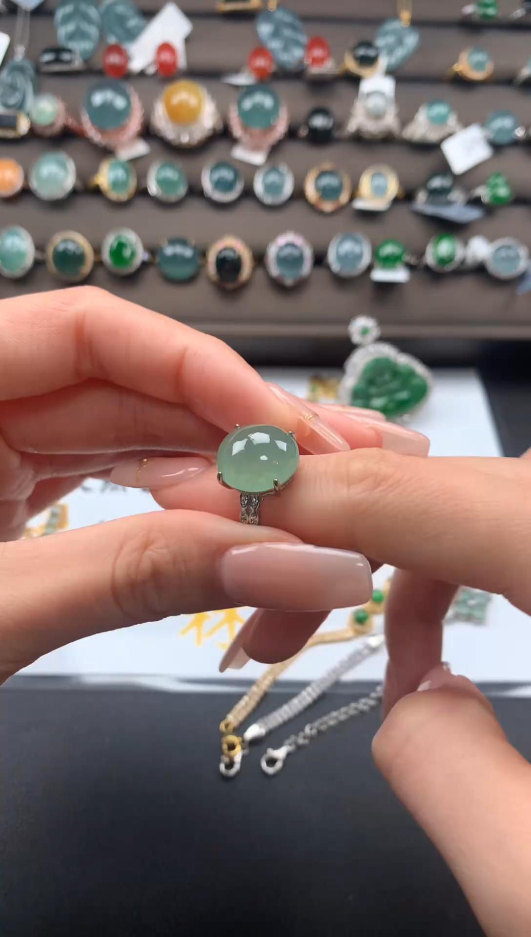 【闪购商品】翡翠戒指银S925镶嵌2313213123123