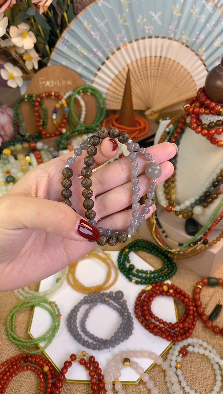 【闪购商品】和田玉双圈未镶嵌烟紫