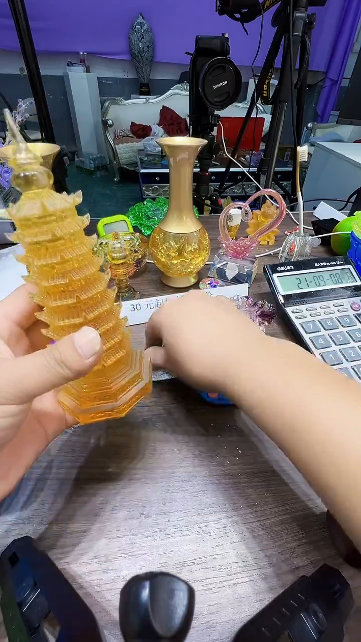 手工艺品琉璃小*包古法琉璃18塔摆件
