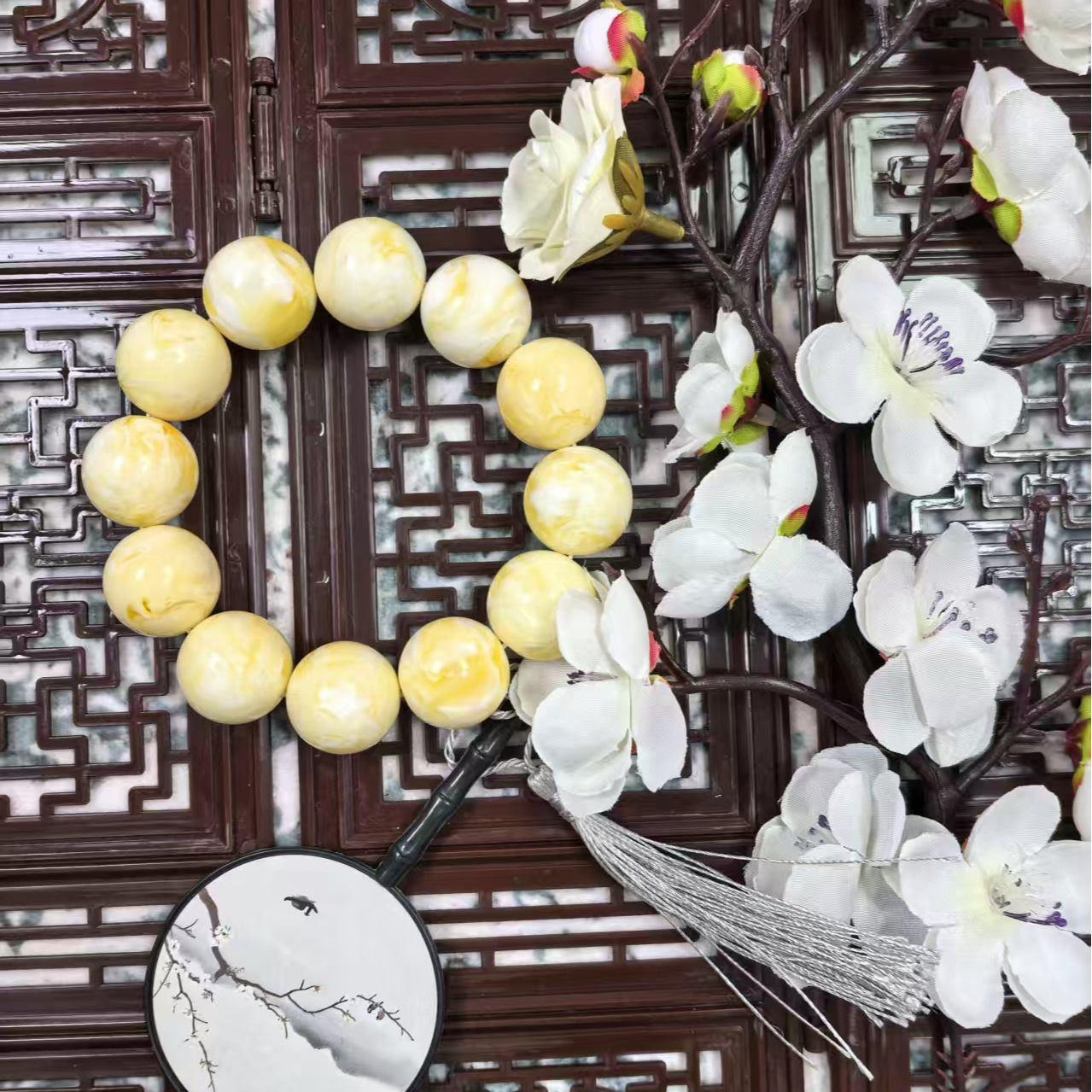 金瓷白-经典圆珠手串-拍一发一