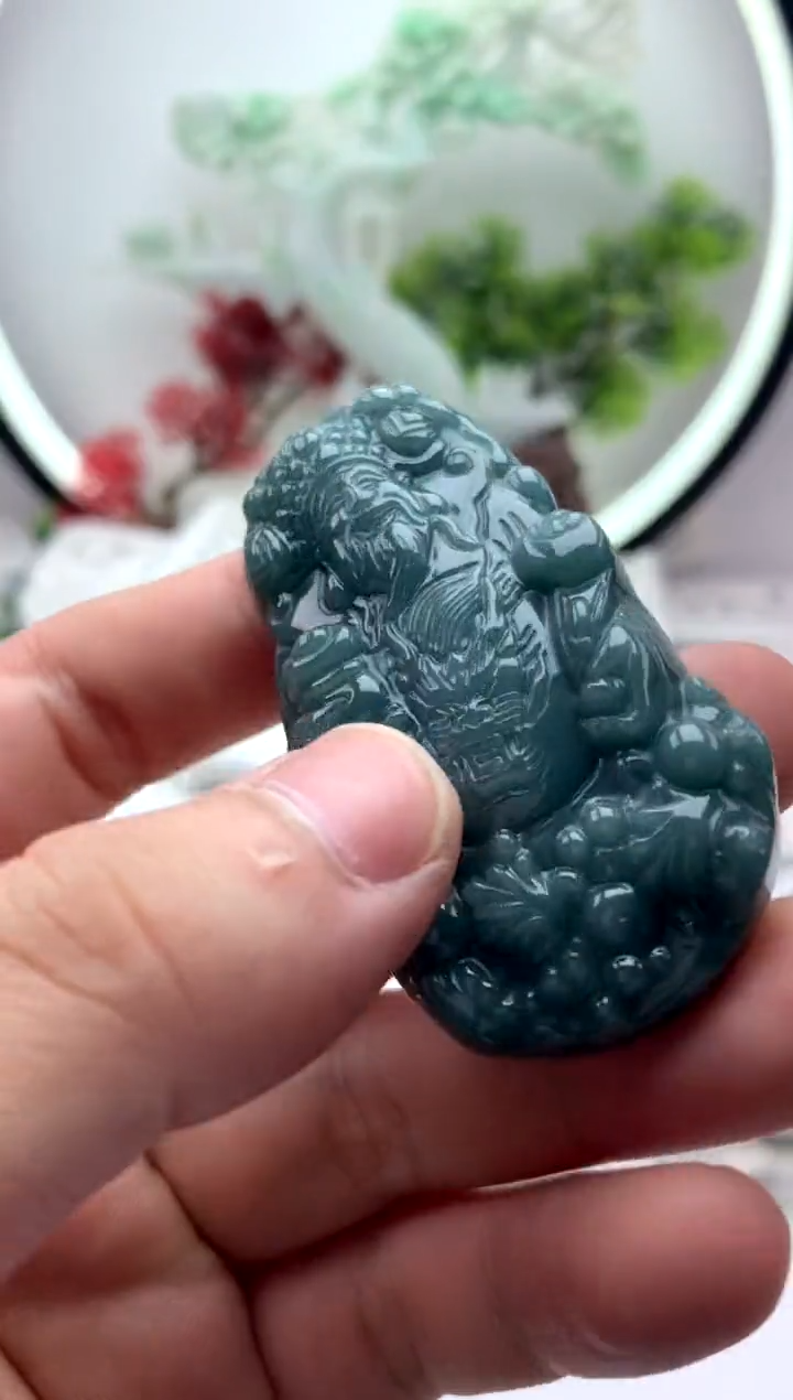 【闪购商品】翡翠颈饰未镶嵌财神【品质一般介意慎拍】