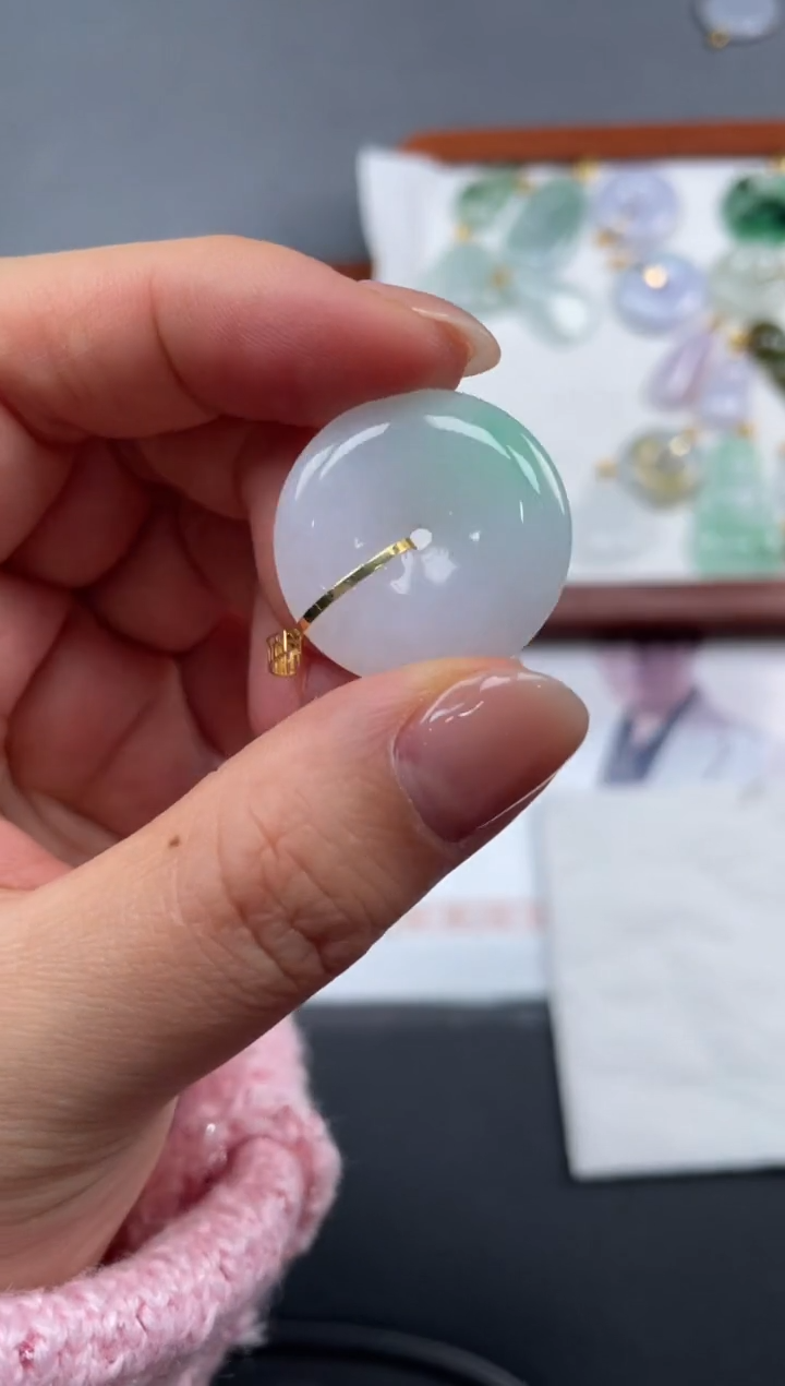 【闪购商品】定制翡翠18K金镶嵌02-19HDJT0122975