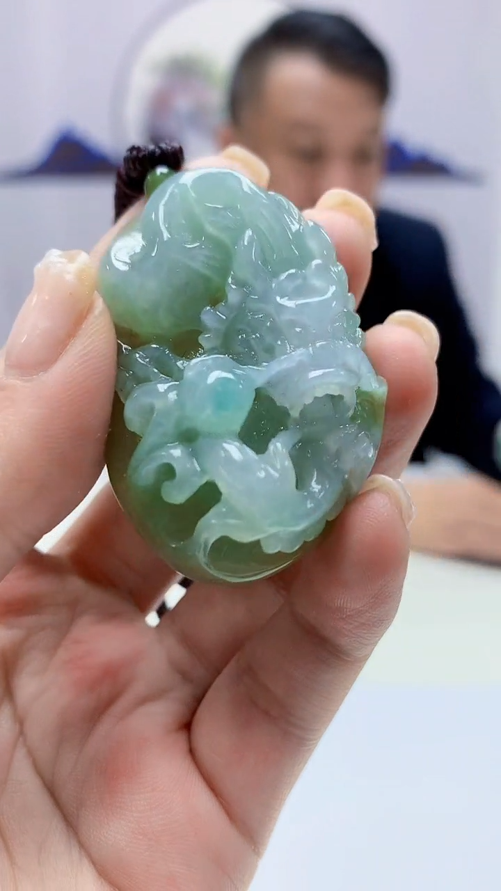 【闪购商品】定制翡翠未镶嵌4969ms-毛货192龙牌