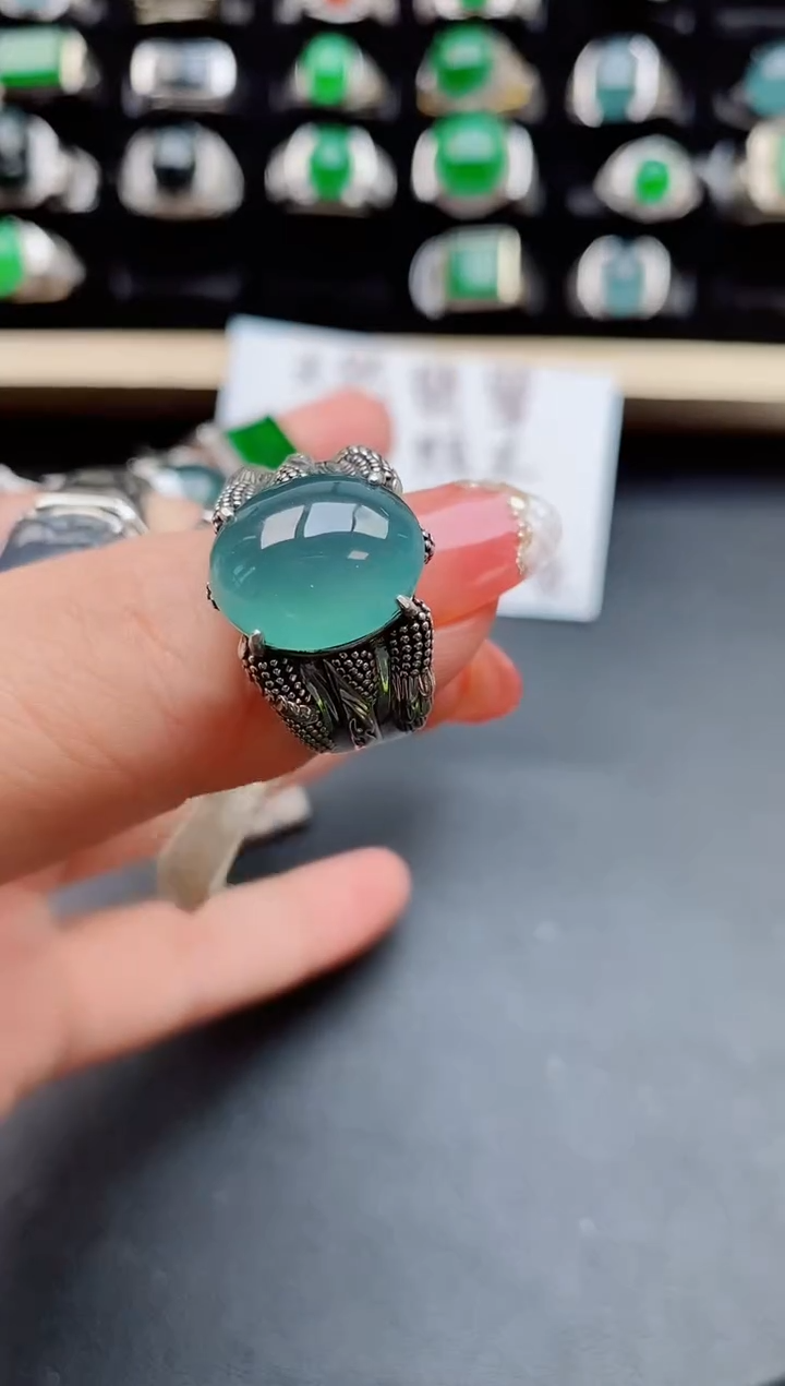 【闪购商品】翡翠戒指银S925镶嵌121212