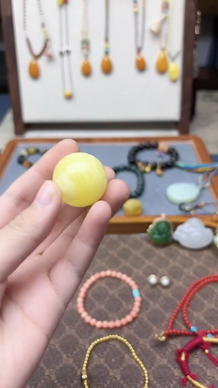 裸石蜜蜡未镶嵌蜜蜡单珠26mmJYD