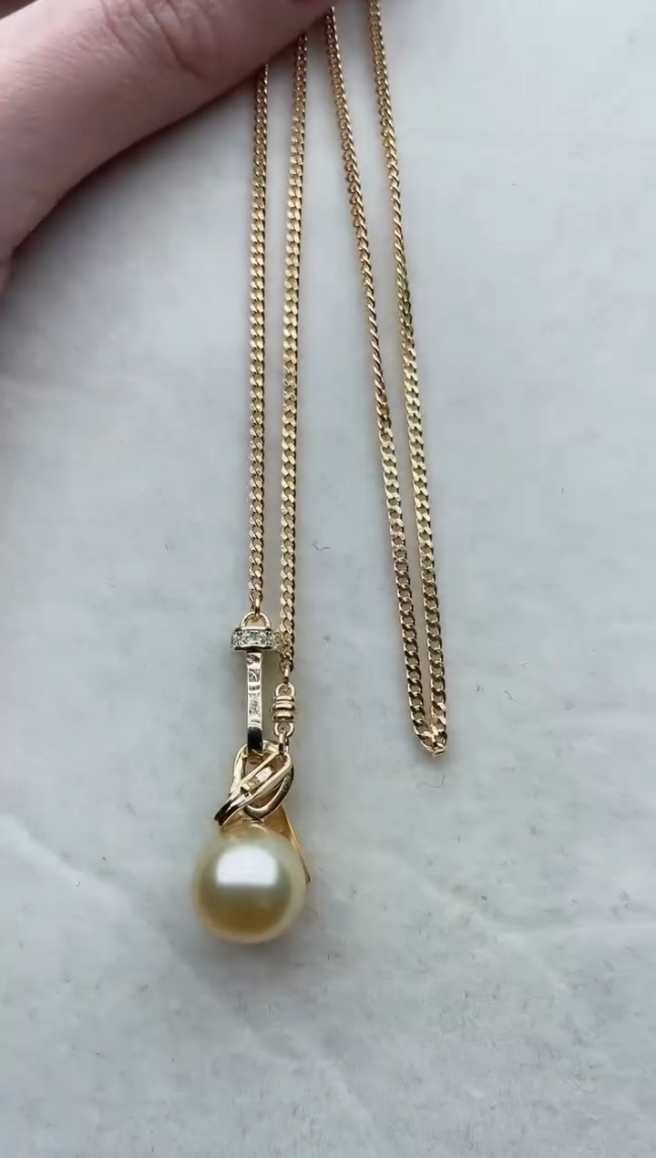 【闪购商品】海水珍珠套链银S925镶嵌84