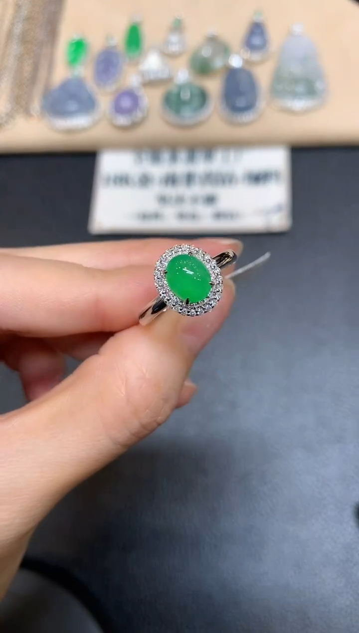 【闪购商品】翡翠戒指18K金镶嵌【无服务费