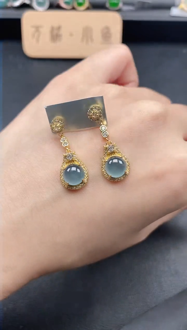 翡翠戒指银S925镶嵌5151-20