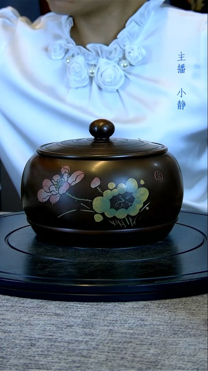 建水全手工紫陶茶罐精磨256