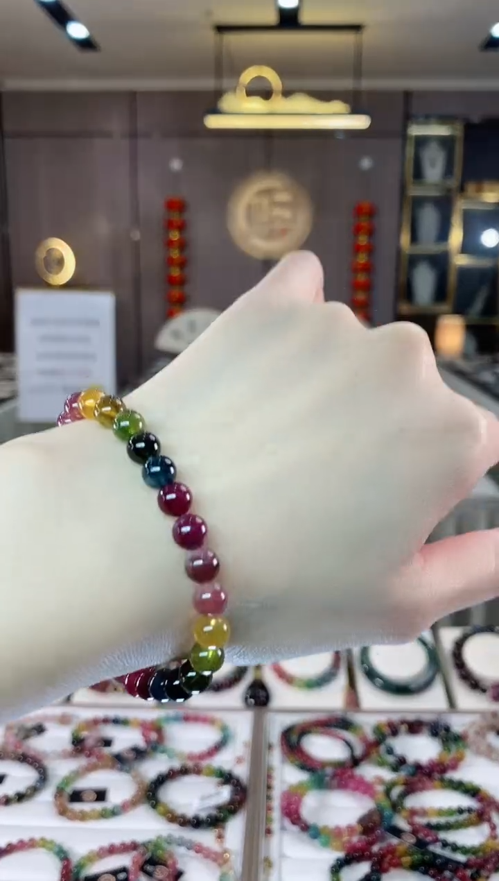 【闪购商品】碧玺单圈手串6mm+未镶嵌一物一证dan