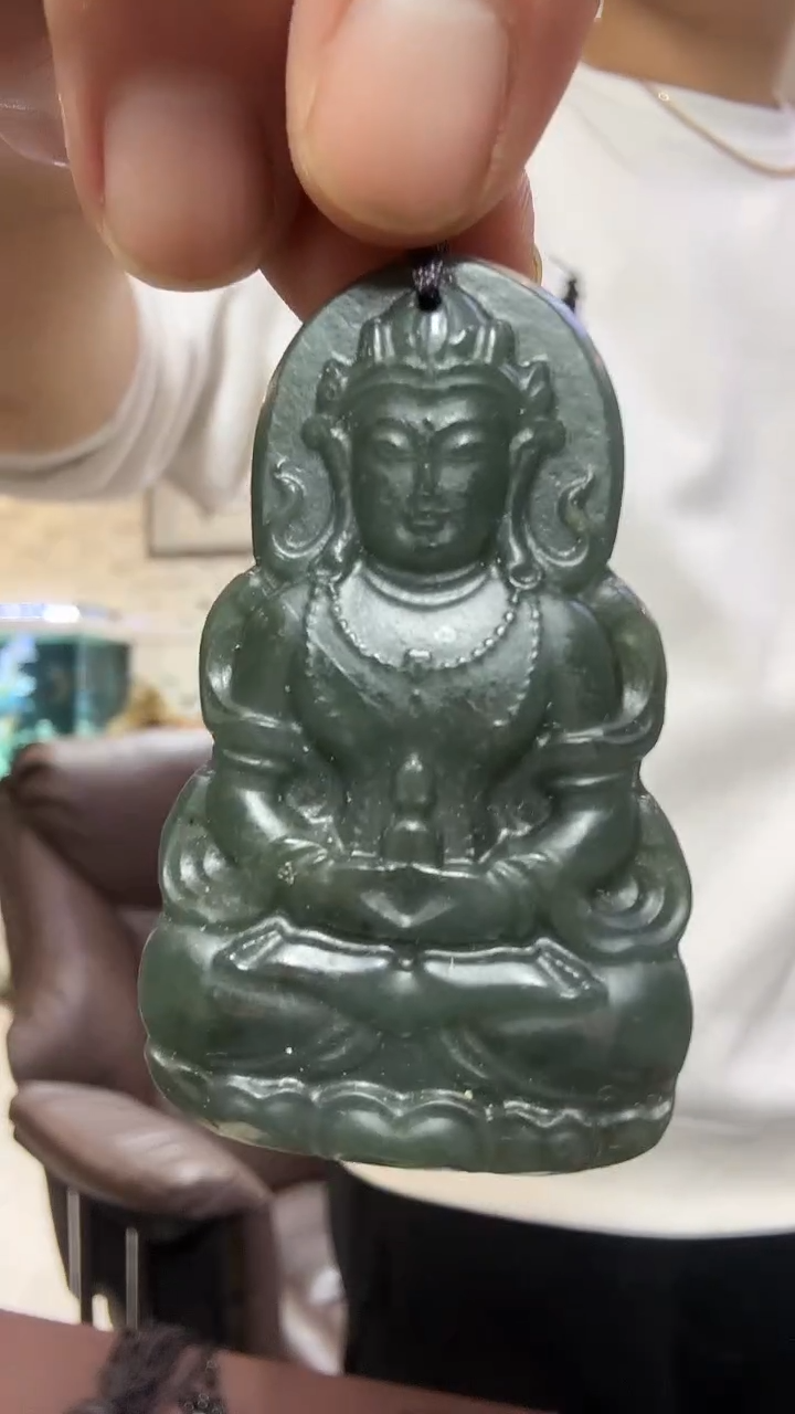 颈饰未镶嵌和田玉和田玉观音