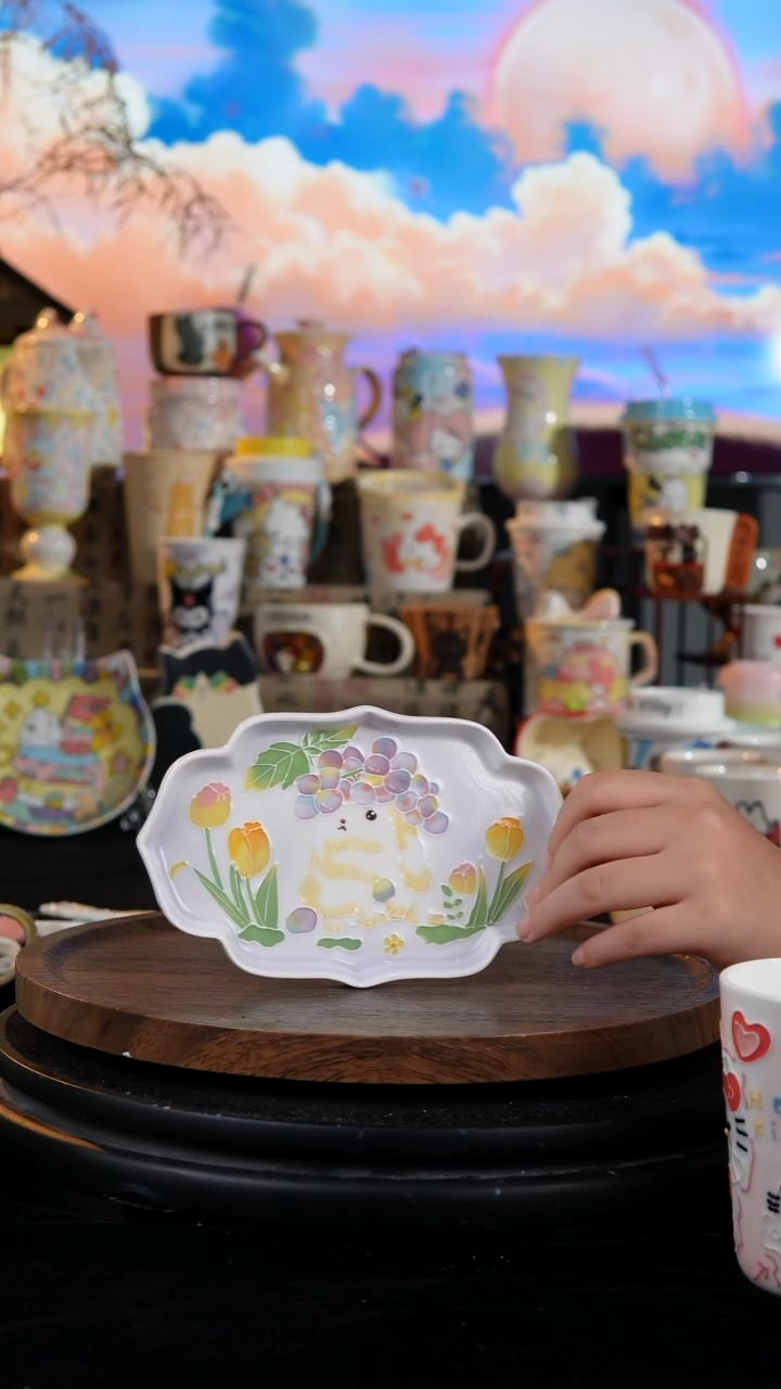 陶瓷便携款手工手绘景德镇陶瓷