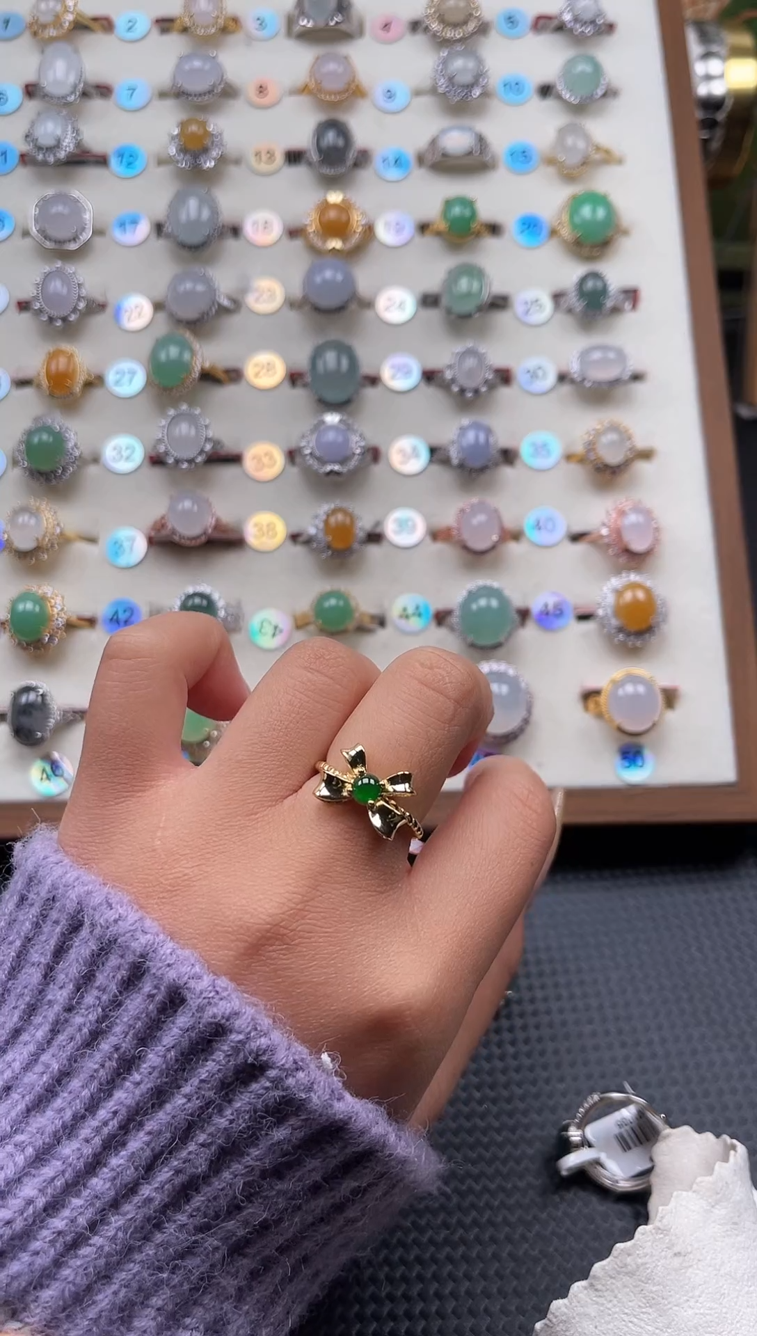 【闪购商品】翡翠戒指银S925镶嵌天然A货翡翠戒指