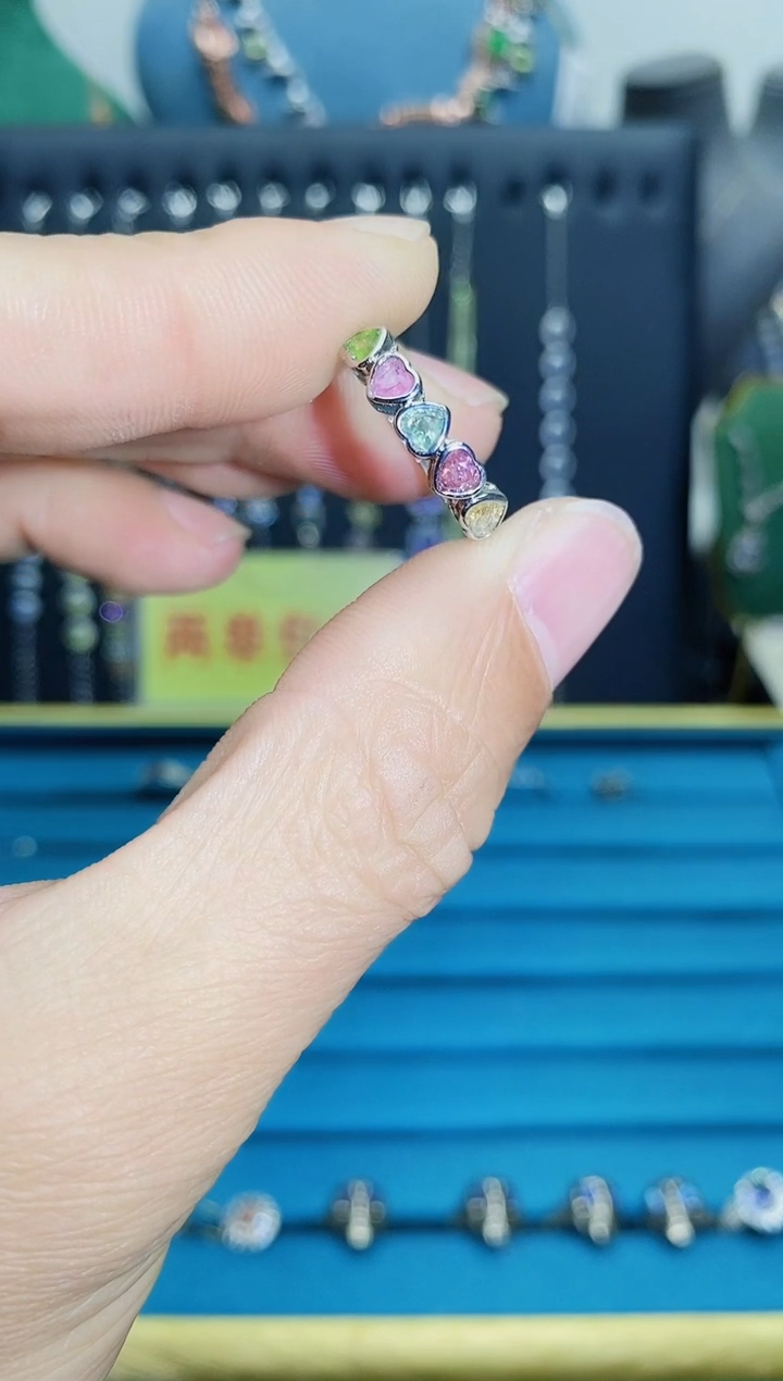 【闪购商品】碧玺戒指银S925镶嵌11121