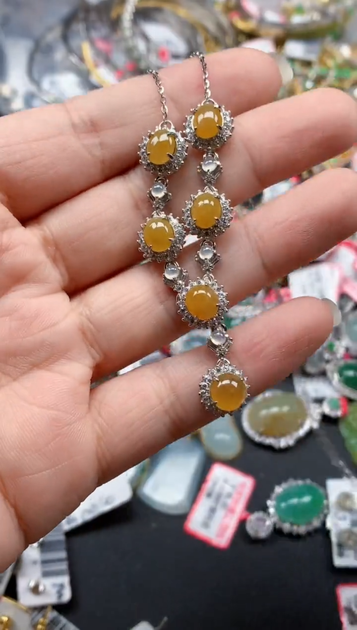 银S925镶嵌戒指翡翠天然A货缅甸翡翠