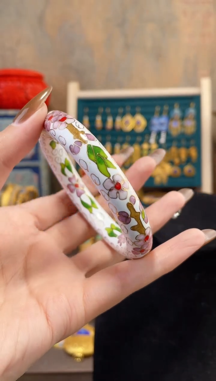 【闪购商品】非遗景泰蓝镯子白色