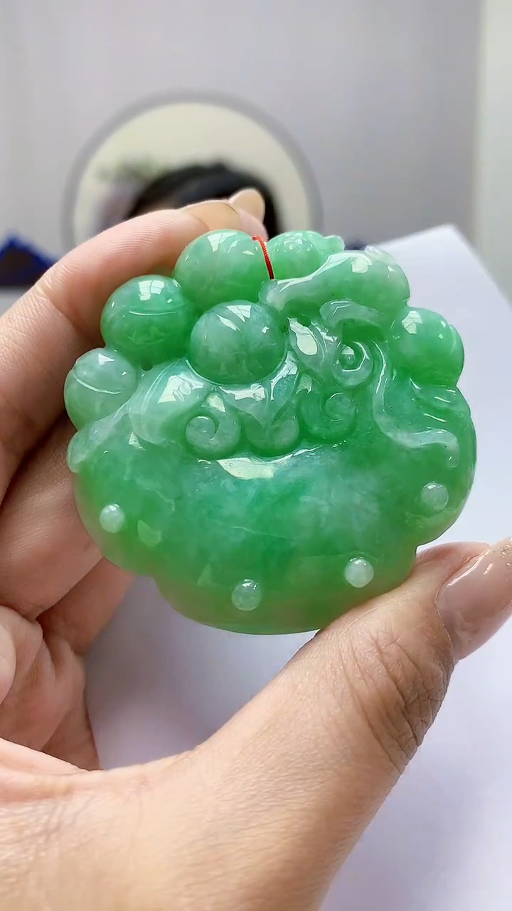 未镶嵌定制翡翠4852MM-毛货挂件77