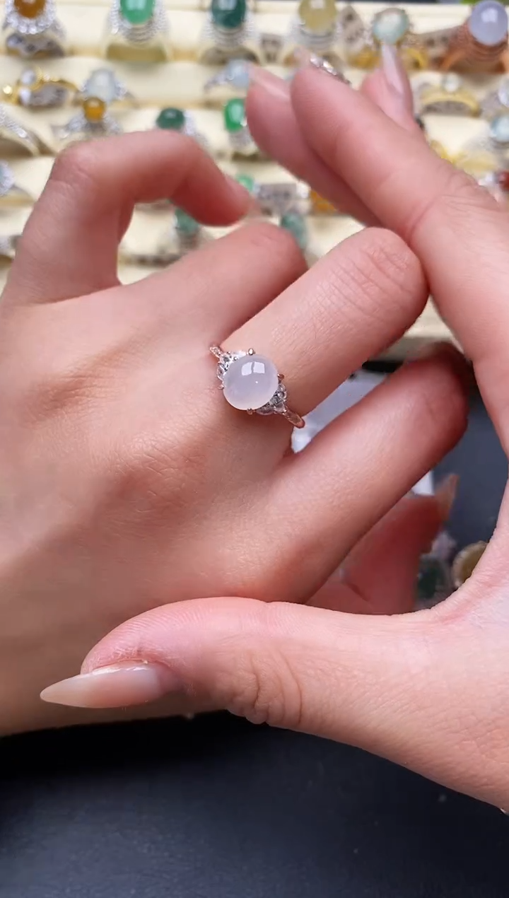 【闪购商品】翡翠戒指银S925镶嵌3333333+2