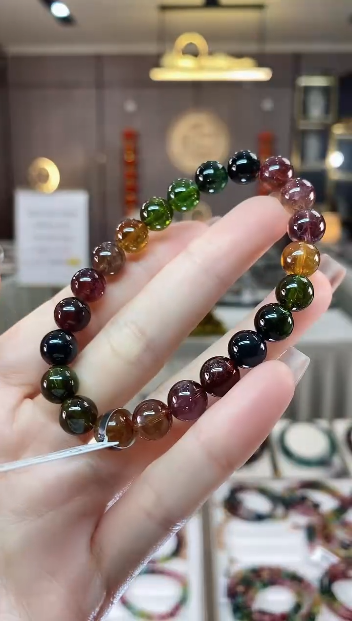 【闪购商品】碧玺收藏级单圈手串8mm+未镶嵌（多样性发一条）dan