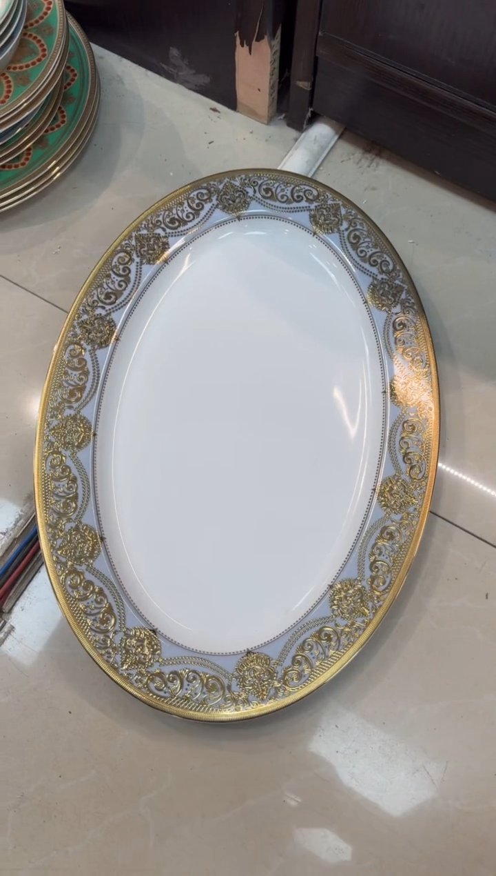 【闪购商品】瓷片14英寸鱼盘福利款