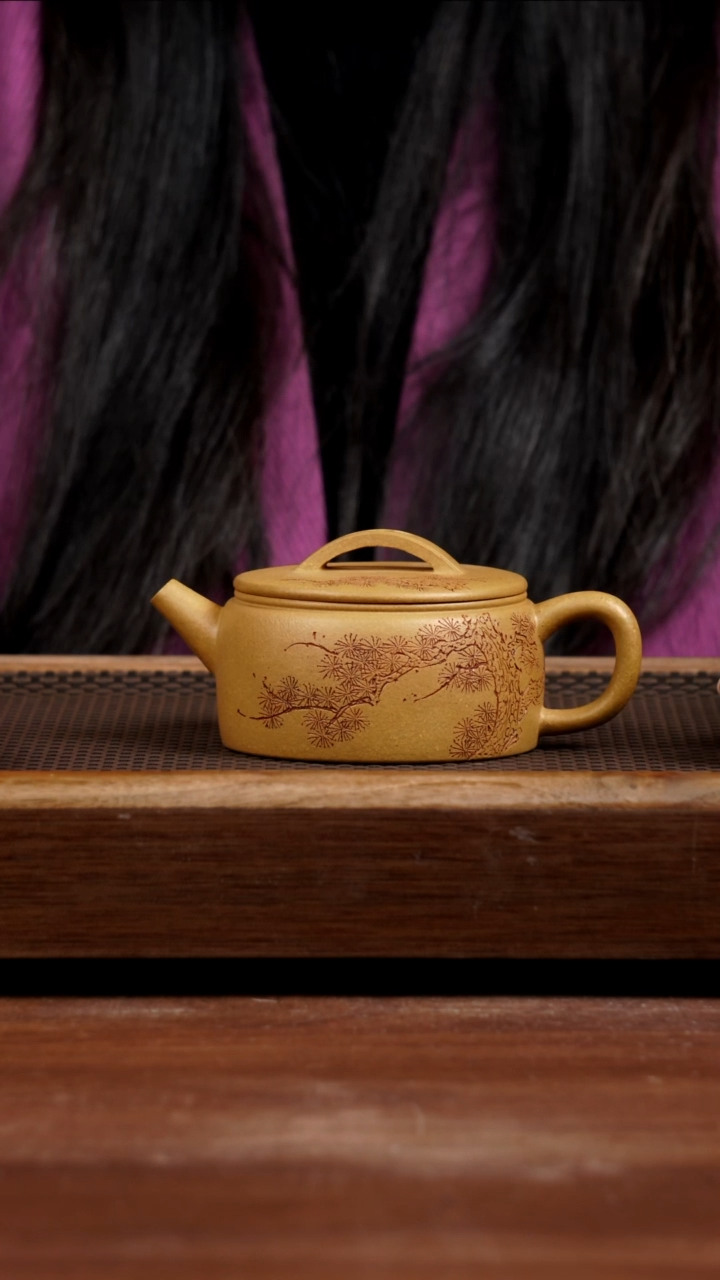 【闪购商品】紫砂茶壶黄金段汉瓦210CC
